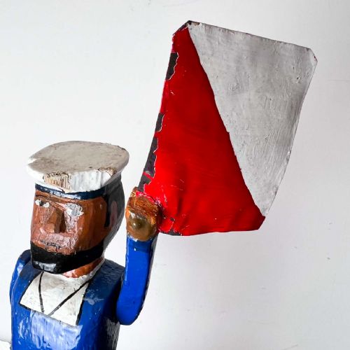 ANTIQUE FOLK ART WHIRLIGIG SAILOR SIGNALMAN - ADDITIONAL PHOTO 8