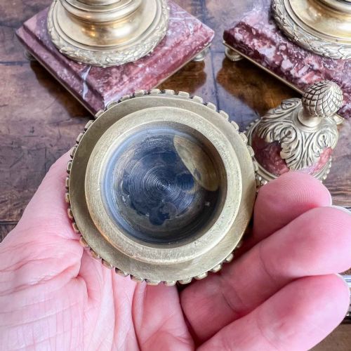 A PAIR OF FRENCH ROUGE MARBLE AND GILT BRONZE CASSOLETTES - ADDITIONAL PHOTO 10