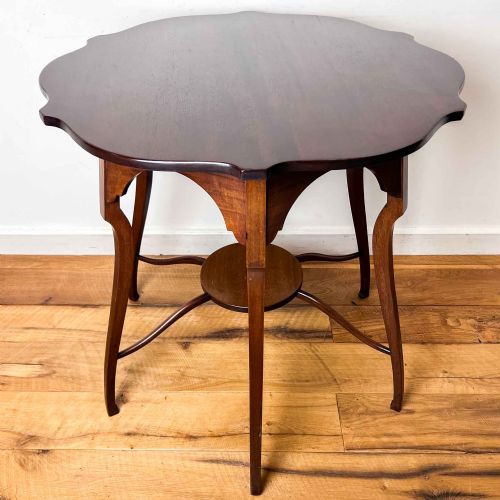 MORRIS AND CO STYLE MAHOGANY OCCASIONAL TABLE - ADDITIONAL PHOTO 3