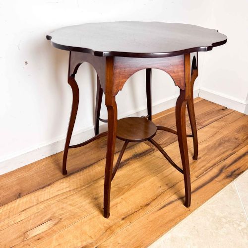 MORRIS AND CO STYLE MAHOGANY OCCASIONAL TABLE - ADDITIONAL PHOTO 4