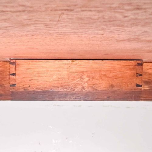 VICTORIAN MAHOGANY LADIES WRITING DESK WITH LEATHER TOP AND INK WELL - ADDITIONAL PHOTO 11