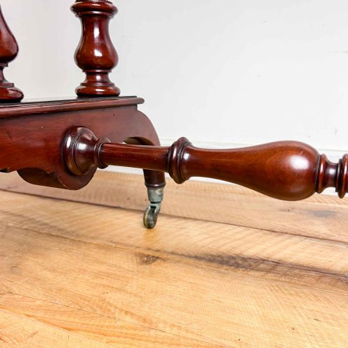 VICTORIAN MAHOGANY LADIES WRITING DESK WITH LEATHER TOP AND INK WELL - ADDITIONAL PHOTO 18