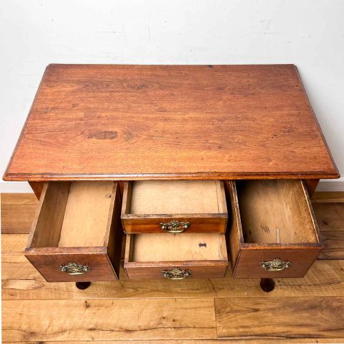 GEORGIAN FRUITWOOD AND OAK LOWBOY WITH CARVED CABRIOLE LEGS - ADDITIONAL PHOTO 9