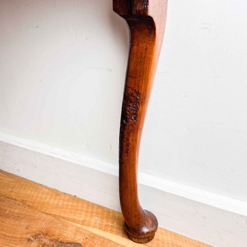 GEORGIAN FRUITWOOD AND OAK LOWBOY WITH CARVED CABRIOLE LEGS - ADDITIONAL PHOTO 17