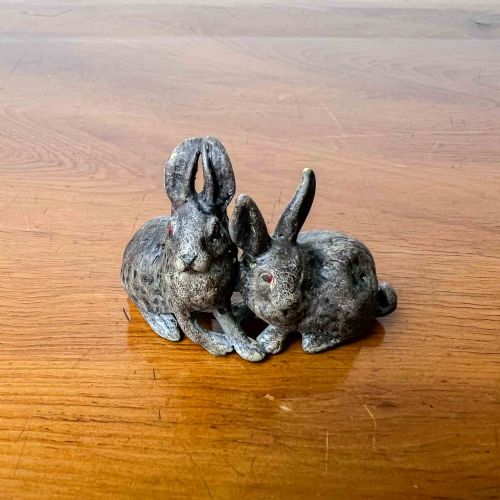 AUSTRIAN COLD PAINTED BRONZE RABBITS - ADDITIONAL PHOTO 2