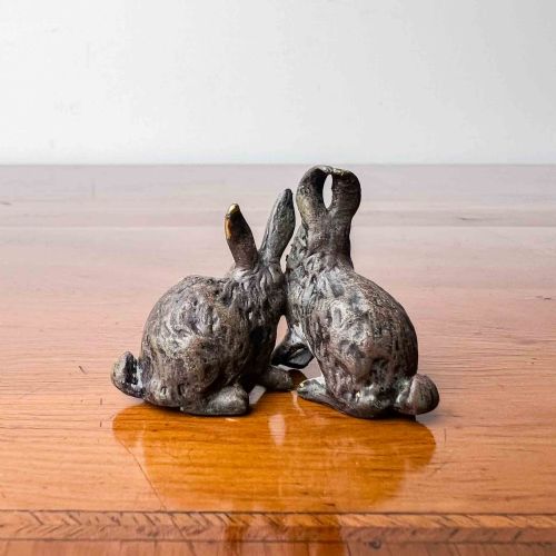 AUSTRIAN COLD PAINTED BRONZE RABBITS - ADDITIONAL PHOTO 4