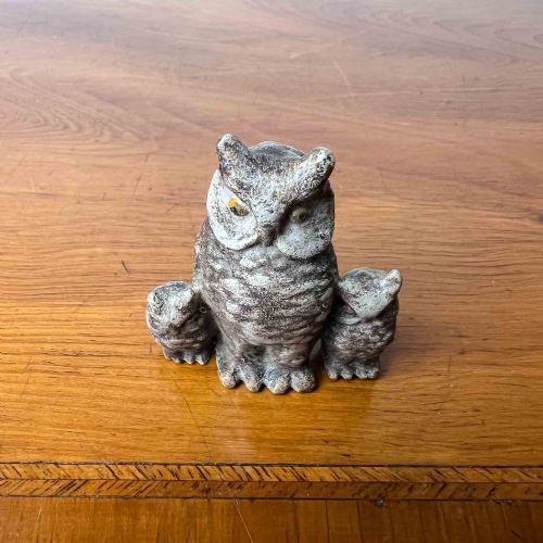 AUSTRIAN COLD PAINTED BRONZE OWL WITH OWLETS - ADDITIONAL PHOTO 4