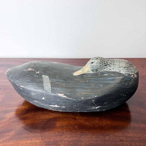 FOLK ART CARVED DECOY GOOSE - ADDITIONAL PHOTO 1