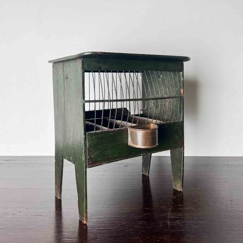 antique painted wooden bird cage - CATEGORY: ANTIQUE MISCELLANEOUS - DATED 19TH CENTURY