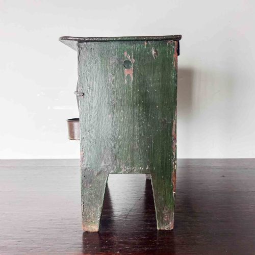 ANTIQUE PAINTED WOODEN BIRD CAGE - ADDITIONAL PHOTO 3