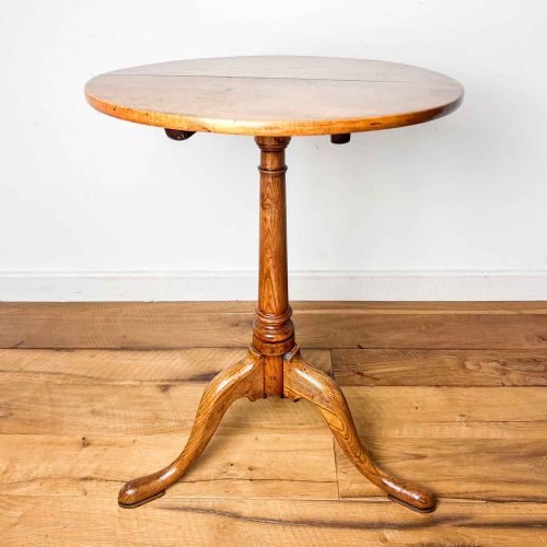 ANTIQUE SYCAMORE AND ASH TRIPOD TABLE - ADDITIONAL PHOTO 1