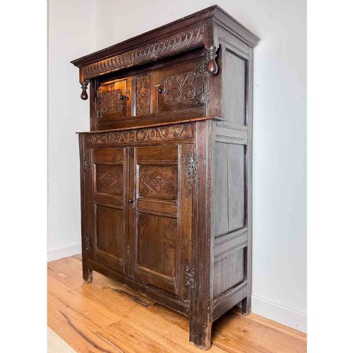 17TH CENTURY OAK DUODARN CUPBOARD - ADDITIONAL PHOTO 2