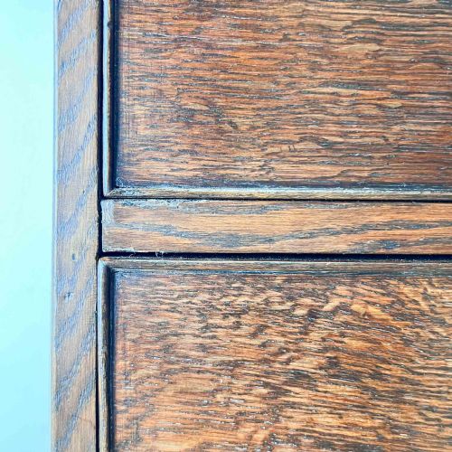 LARGE GEORGIAN TWO PART OAK CHEST OF DRAWERS - ADDITIONAL PHOTO 13