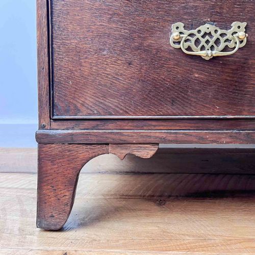 LARGE GEORGIAN TWO PART OAK CHEST OF DRAWERS - ADDITIONAL PHOTO 14