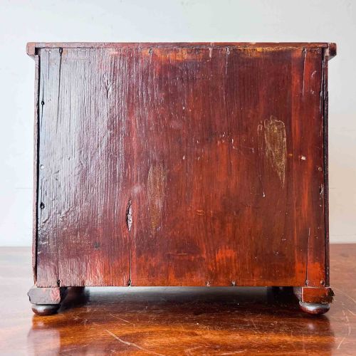 ANTIQUE MAHOGANY MINIATURE CHEST OF DRAWERS - ADDITIONAL PHOTO 9