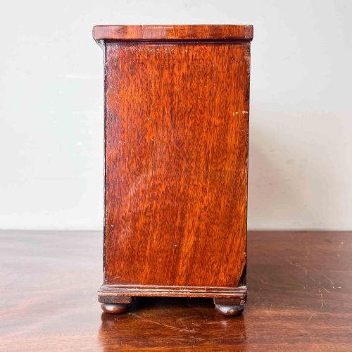 ANTIQUE MAHOGANY MINIATURE CHEST OF DRAWERS - ADDITIONAL PHOTO 10