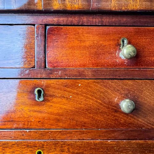 ANTIQUE MAHOGANY MINIATURE CHEST OF DRAWERS - ADDITIONAL PHOTO 11
