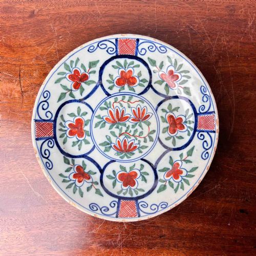 ANTIQUE POLYCHROME DELFT PLATE - ADDITIONAL PHOTO 6