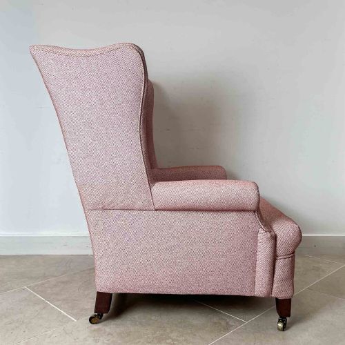 ANTIQUE WINGBACK PINK ARMCHAIR - ADDITIONAL PHOTO 3
