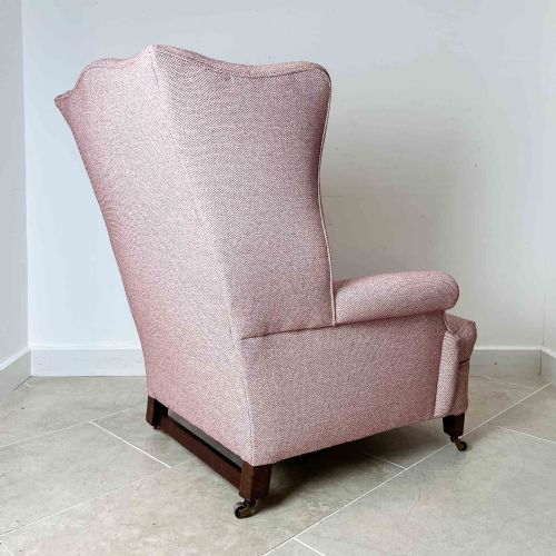ANTIQUE WINGBACK PINK ARMCHAIR - ADDITIONAL PHOTO 5
