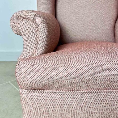 ANTIQUE WINGBACK PINK ARMCHAIR - ADDITIONAL PHOTO 8
