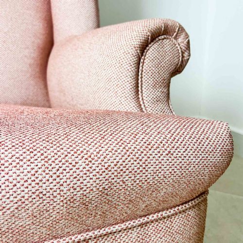 ANTIQUE WINGBACK PINK ARMCHAIR - ADDITIONAL PHOTO 9