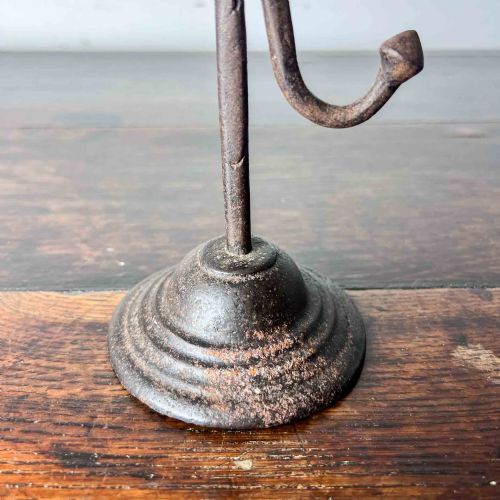 ANTIQUE WROUGHT IRON RUSHLIGHT HOLDER - ADDITIONAL PHOTO 2