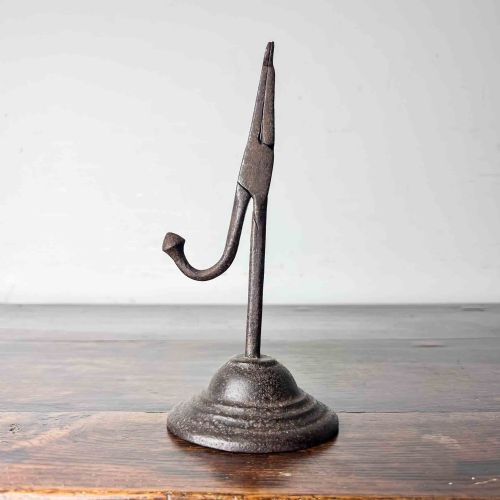 ANTIQUE WROUGHT IRON RUSHLIGHT HOLDER - ADDITIONAL PHOTO 3