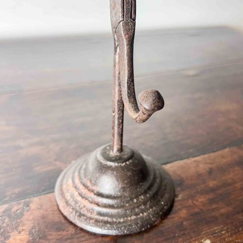 ANTIQUE WROUGHT IRON RUSHLIGHT HOLDER - ADDITIONAL PHOTO 4