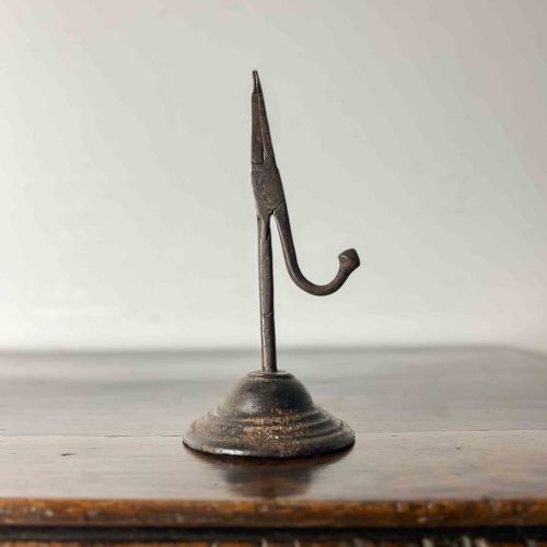 ANTIQUE WROUGHT IRON RUSHLIGHT HOLDER - ADDITIONAL PHOTO 5