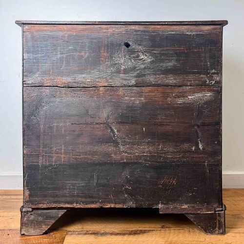 SMALL GEORGIAN OAK CHEST OF DRAWERS - ADDITIONAL PHOTO 15
