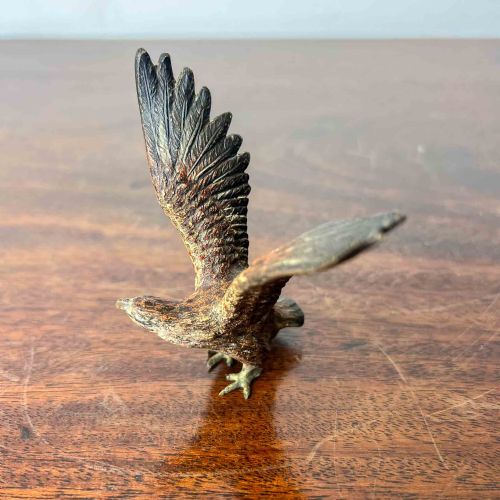 AUSTRIAN COLD PAINTED BRONZE EAGLE - ADDITIONAL PHOTO 1