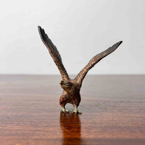 AUSTRIAN COLD PAINTED BRONZE EAGLE - ADDITIONAL PHOTO 2