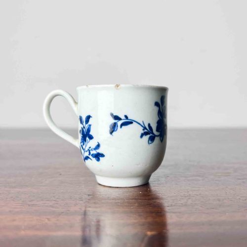 EARLY WORCESTER MANSFIELD PATTERN COFFEE CUP - ADDITIONAL PHOTO 2
