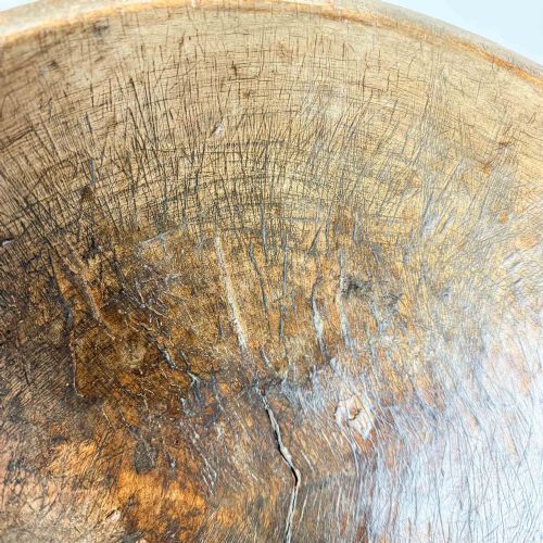 ANTIQUE TURNED SYCAMORE DAIRY BOWL - ADDITIONAL PHOTO 6