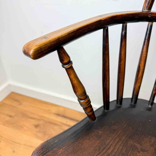 ANTIQUE LOW BACK WINDSOR CHAIR - ADDITIONAL PHOTO 9