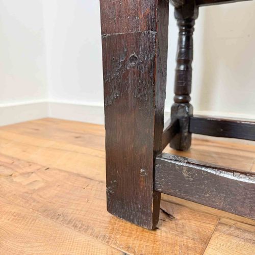 ANTIQUE CHARLES II OAK WAINSCOT CHAIR - ADDITIONAL PHOTO 9