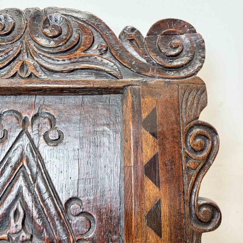 ANTIQUE CHARLES II OAK WAINSCOT CHAIR - ADDITIONAL PHOTO 12