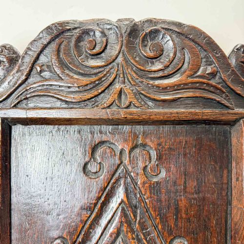ANTIQUE CHARLES II OAK WAINSCOT CHAIR - ADDITIONAL PHOTO 13