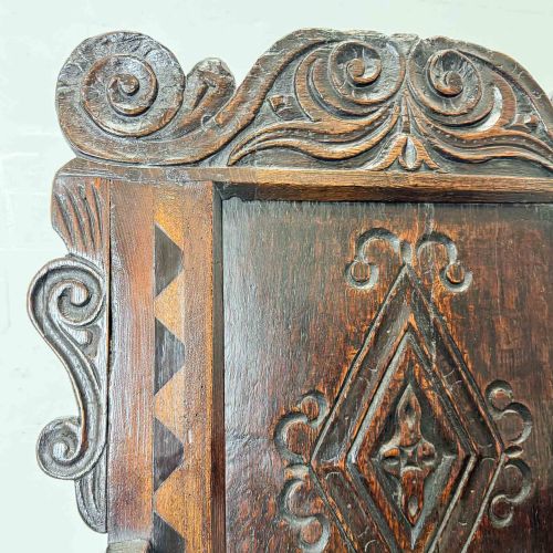 ANTIQUE CHARLES II OAK WAINSCOT CHAIR - ADDITIONAL PHOTO 14