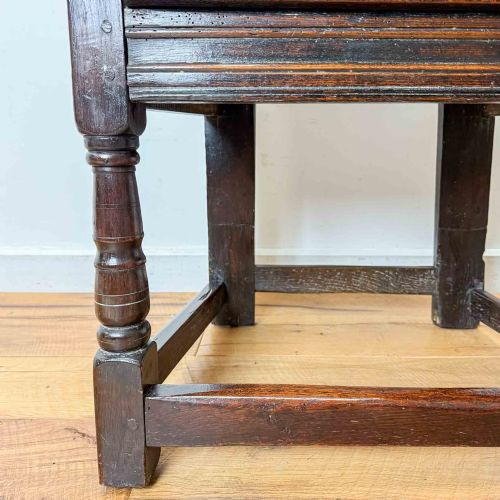 ANTIQUE CHARLES II OAK WAINSCOT CHAIR - ADDITIONAL PHOTO 19