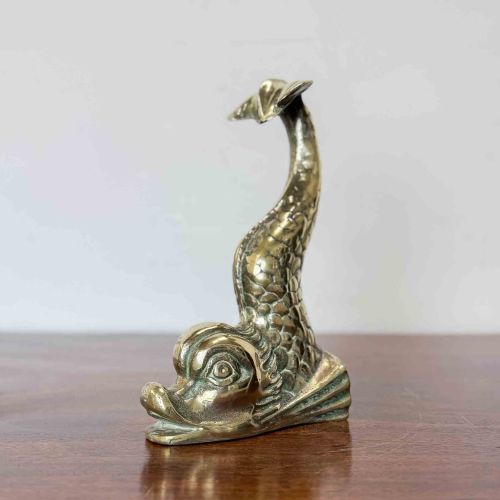 antique brass fish doorstop - CATEGORY: ANTIQUE MISCELLANEOUS - DATED 19TH CENTURY