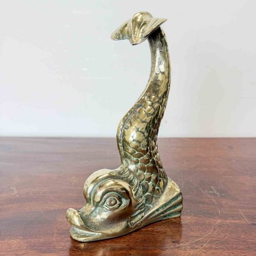 ANTIQUE BRASS FISH DOORSTOP - ADDITIONAL PHOTO 1
