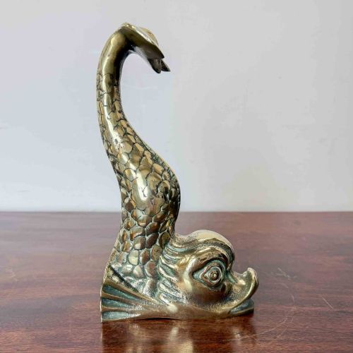 ANTIQUE BRASS FISH DOORSTOP - ADDITIONAL PHOTO 4