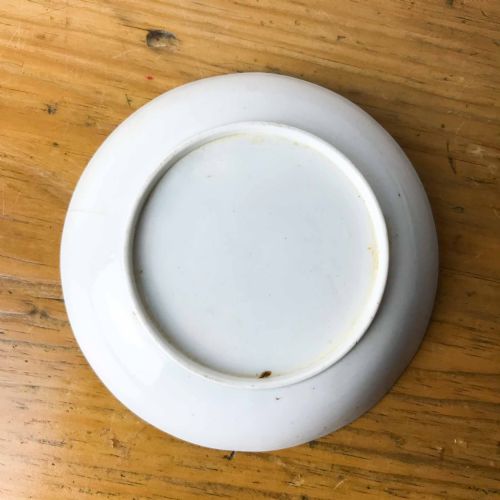 FIRST PERIOD WORCESTER FENCE PATTERN SAUCER - ADDITIONAL PHOTO 3