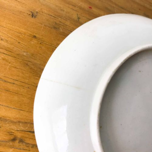 FIRST PERIOD WORCESTER FENCE PATTERN SAUCER - ADDITIONAL PHOTO 4