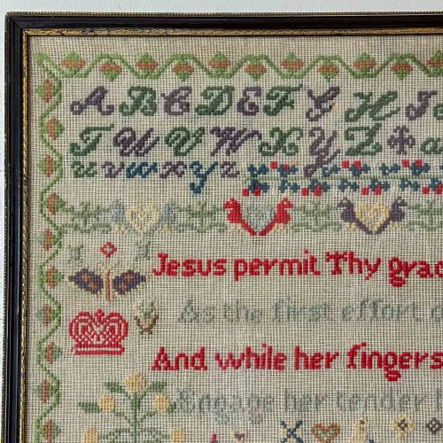 PAIR OF 19TH CENTURY EMBROIDERED SAMPLERS - ADDITIONAL PHOTO 12