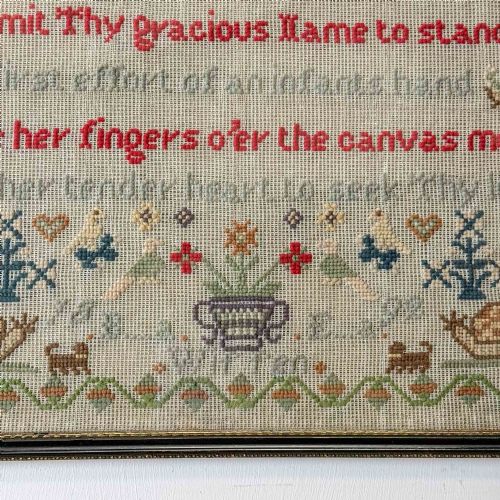 PAIR OF 19TH CENTURY EMBROIDERED SAMPLERS - ADDITIONAL PHOTO 15