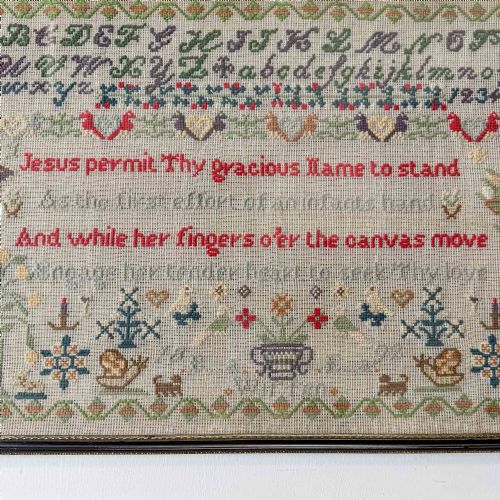 PAIR OF 19TH CENTURY EMBROIDERED SAMPLERS - ADDITIONAL PHOTO 16