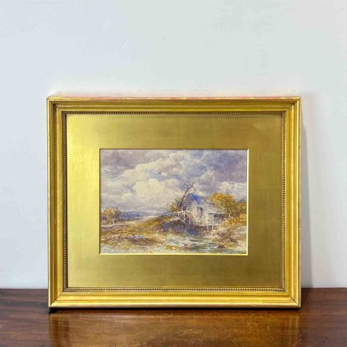 'a moorland mill' watercolour painting by john keeley - CATEGORY: ANTIQUE ART - DATED VICTORIAN